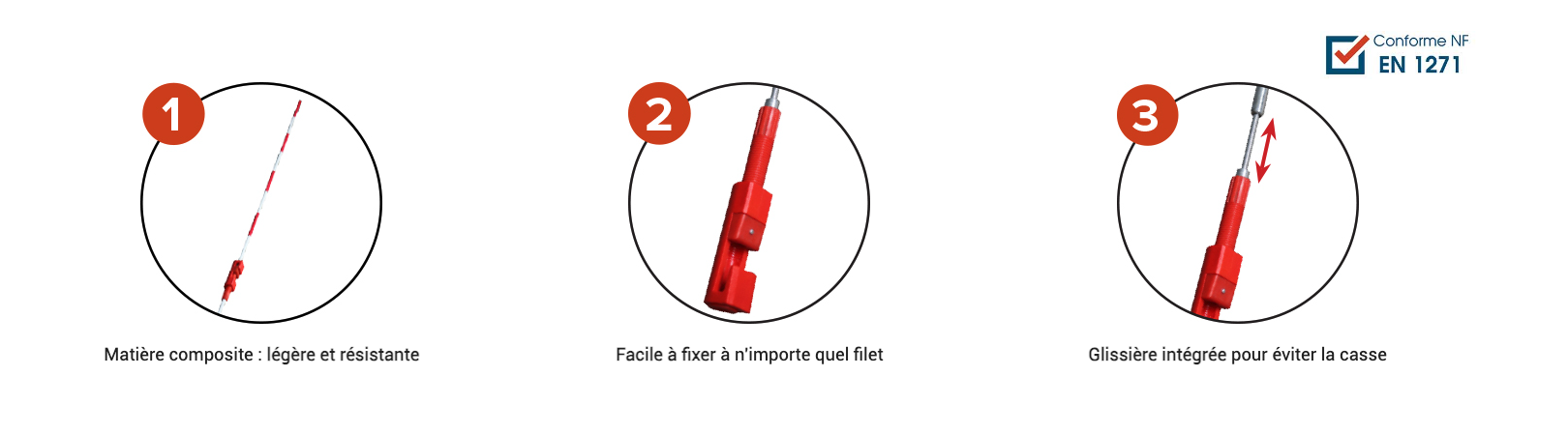 Installation des mires de volley pour compétition